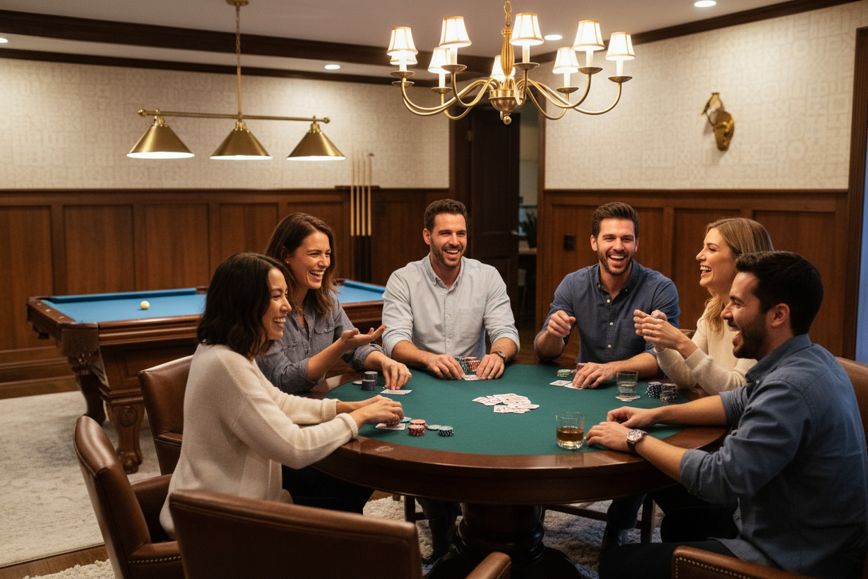 About Us - Friends Around Poker Table