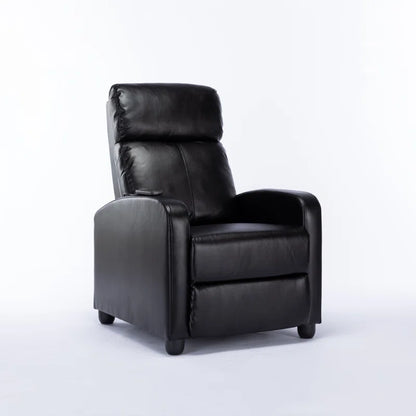 25.6" Wide Modern Soft Breathable Faux Leather Massage Home Theater Individual Seat with Remote Control (Set of 4)